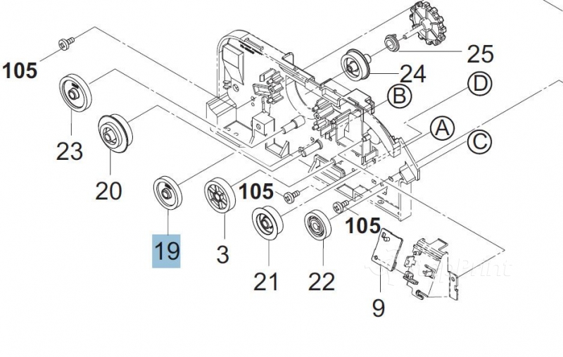 Шестерня ADF Kyocera 3M894190 PARTS GEAR Z33L SP