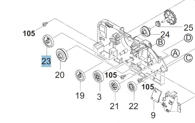 Шестерня ADF Kyocera 3M894240 PARTS GEAR Z39S SP