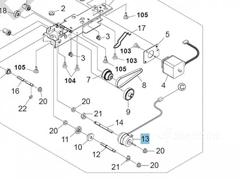 Двигатель дополнительной кассеты Kyocera 5H280552/5H294010 CLU-ASSY