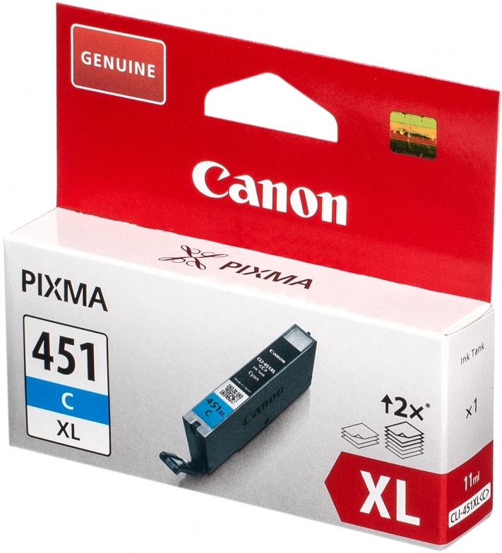 Картридж CANON CLI-451XL C голубой, увеличенной емкости